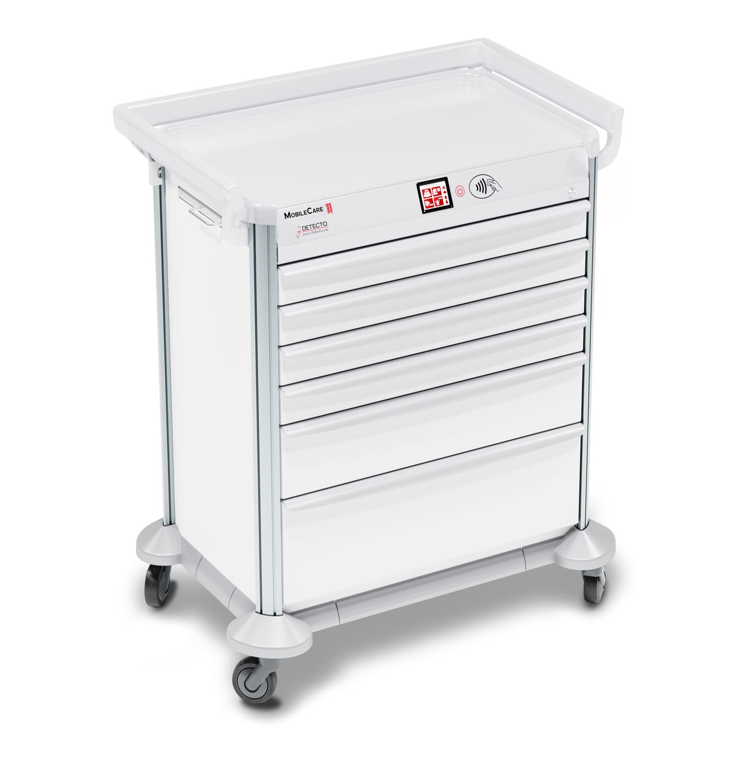Detecto MobileCare Series Medical Cart, White, 29 in.