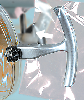 Crosstex-BCLST - T-Handle Light Sleeves 4” x 5.75” /10 x 14.5 cm (Clear with white arrow) 500/Box