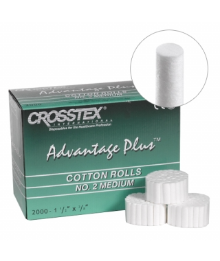 Crosstex-DNAC-Cotton Rolls Non-Sterile (Advantage Plus) (2,000/Box /12 Boxes/Case)