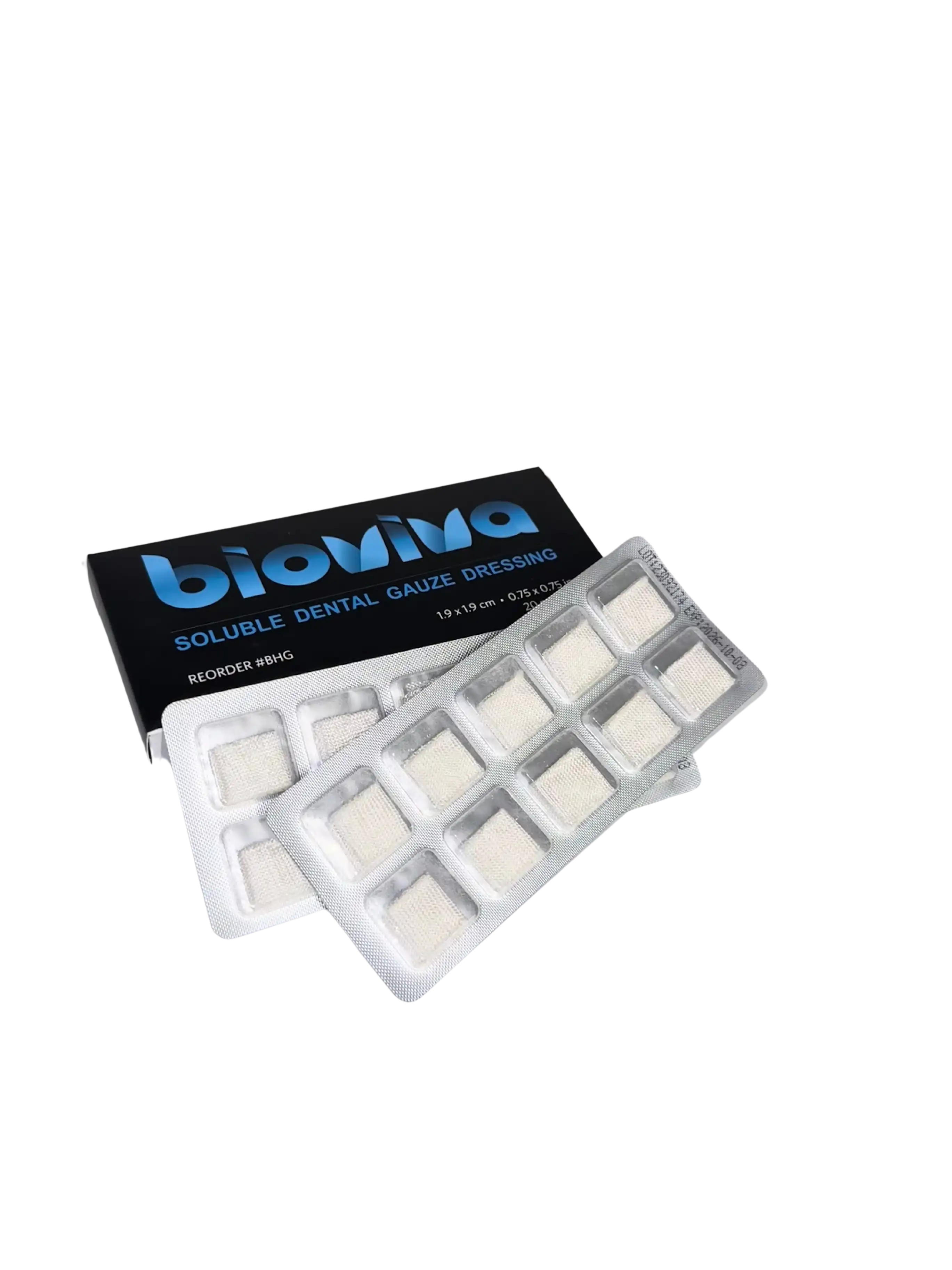 3D Dental-BHG Bioviva Hemostatic Gauze (Gelfoam Comparable), 20/bx (Dual Dressing Per Each Blister Pack)