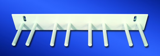 Perchero de pared con clavijas para rayos X de Wolf, 2 clavijas por delantal