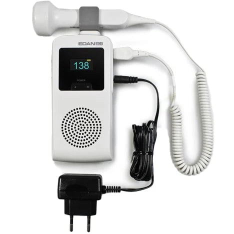 Doppler EDAN SD3 Plus con pantalla OLED y batería recargable. Incluye sonda fetal de 2 MHz
