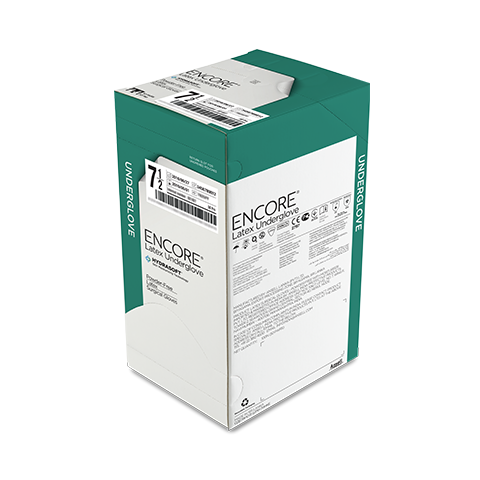 ENCORE™ Latex Underglove Latex, Powder-free Surgical Green Underglove