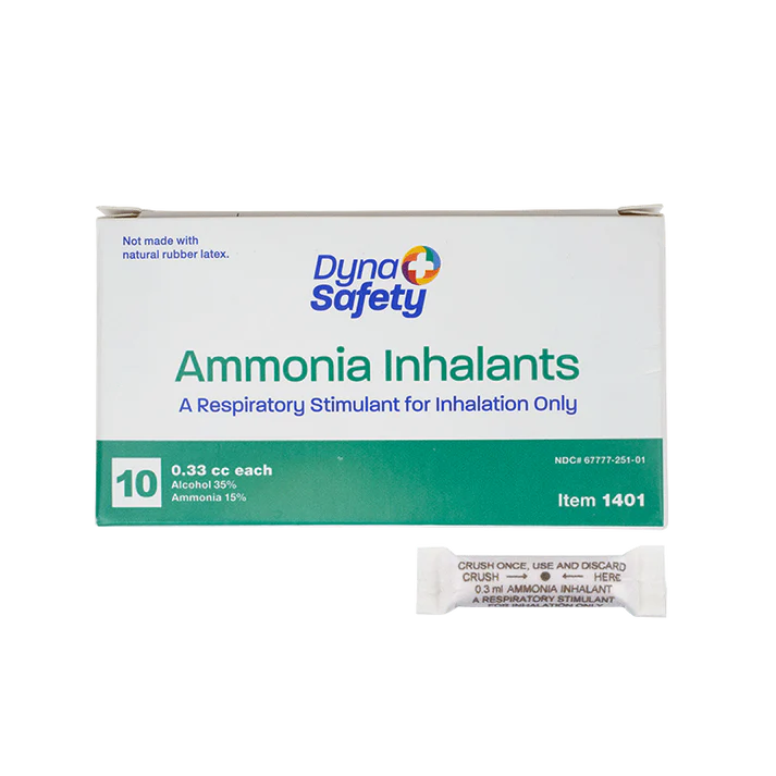 Dynarex 1401 Ammonia Inhalants (Ampule), .33cc, Case