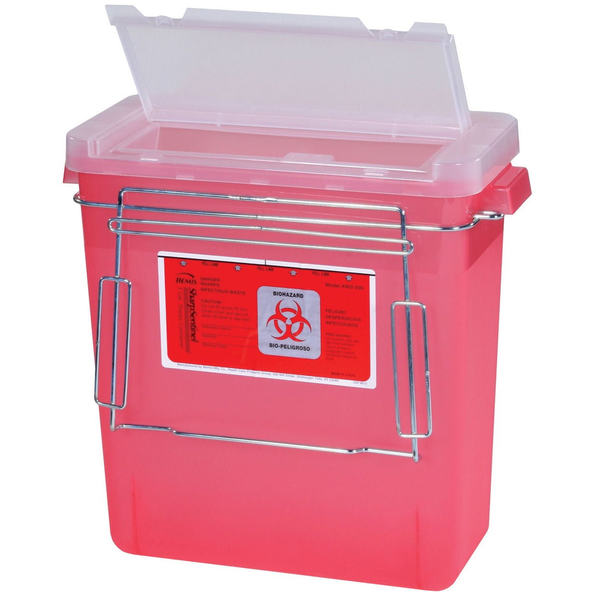 Harloff-VS-3GSHARPS Sharps Container and Mounting Bracket, 3 Gallon; for V-Series (1 EA)