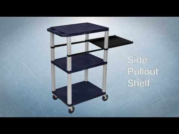 Luxor-WT26C2-BASE Tuffy Cabinet Cart with 4" Casters (Black Shelves, Black Cabinet)