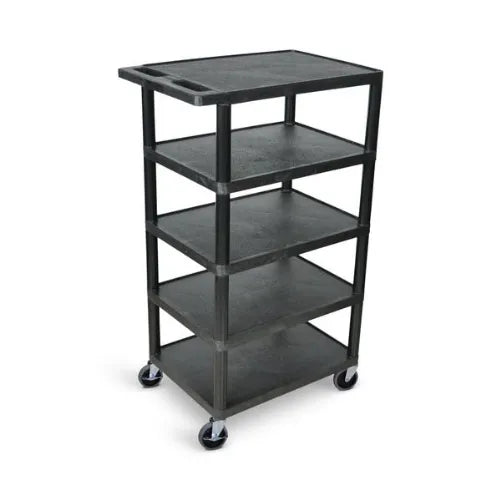 Heavy-Duty Utility Cart with Multiple Shelves
