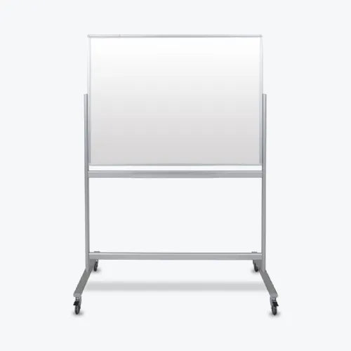Luxor Double-Sided Mobile Magnetic Glass Dry Erase Marker Board
