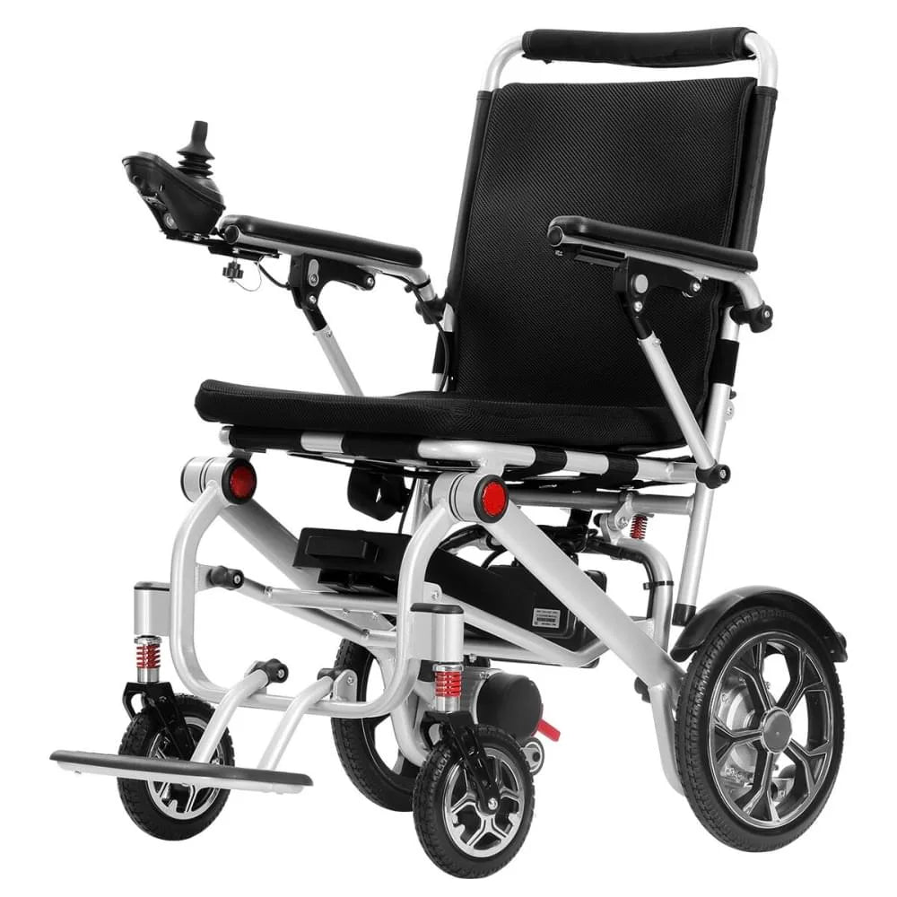 A2Z Mobility-A2Z76003L Lightweight Powered Electric Remote Control Folding Wheelchair – 220 lb Capacity