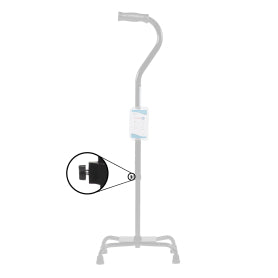 Dynarex Quad Cane Rubber Tip, Black, 1