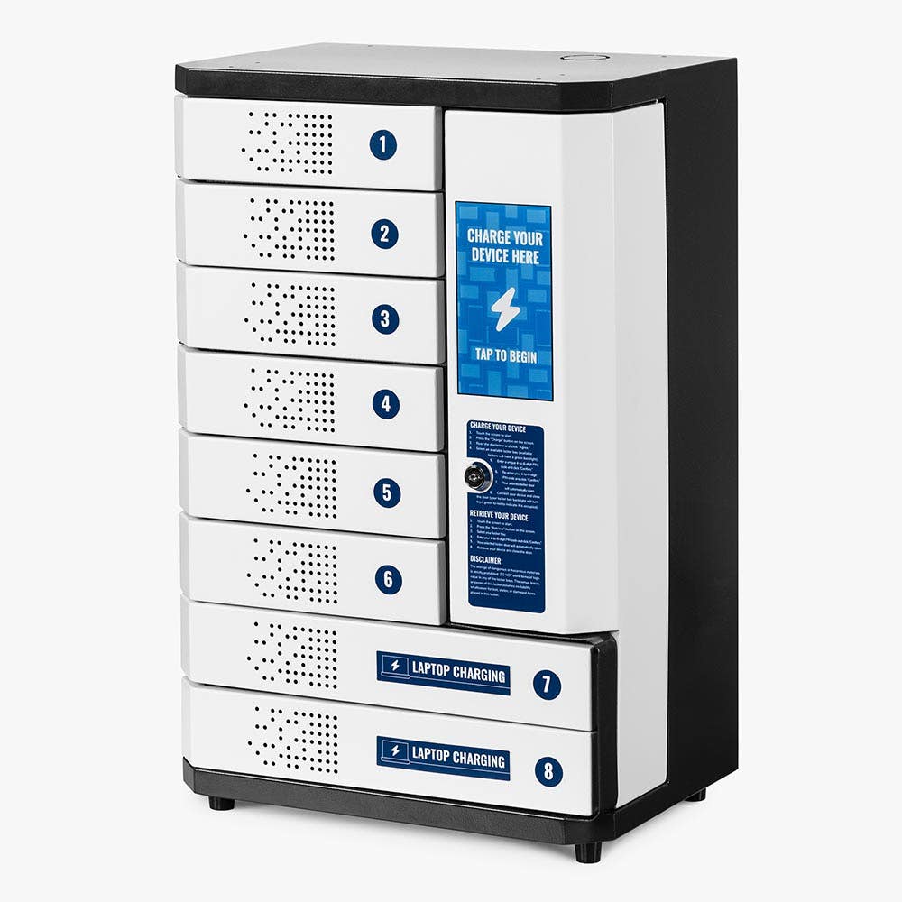 Luxor-CHSL001 KwikBoost 8-Bay Self-Service Charging Locker