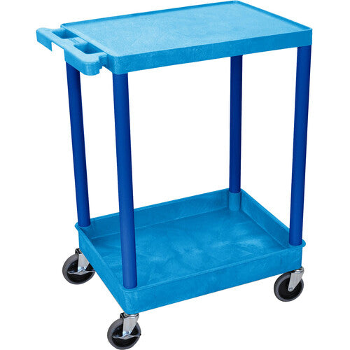 Luxor-BUSTC21BU CART/2-SHELF 24x18x35.5" - BLU-S/BLU-L