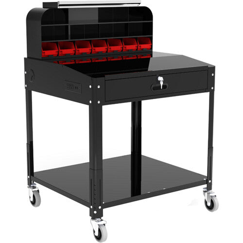 Luxor-DTWS002 Height Adjustable Shop Desk With Bins