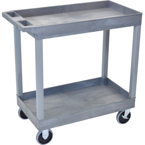 Luxor-EC11HD-G Gray 18 x 32" 2 Tub Cart HD