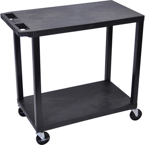 Luxor 32 x 18" Two-Shelf Plastic Utility Cart