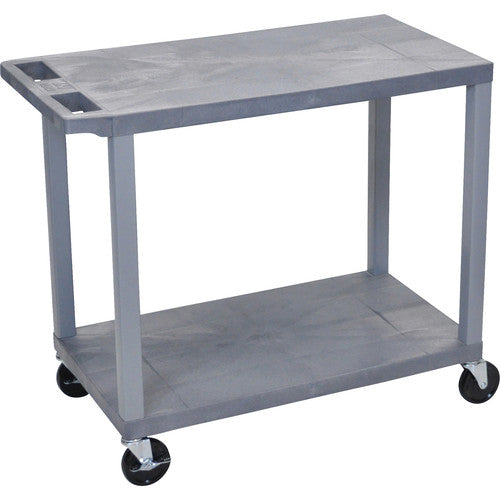 Luxor 32 x 18" Two-Shelf Plastic Utility Cart