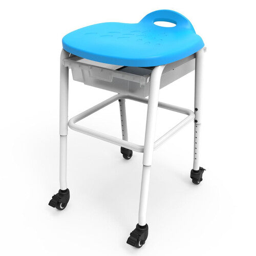 Luxor-MBS-STOOL-2 Height Adjustable Stool with Clear Bin
