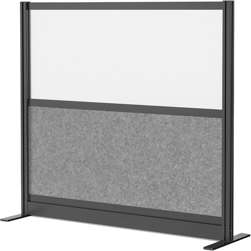 Luxor-MW-5348-FWCGWB Modular Room Divider Starter Wall (53" x 48", Black)