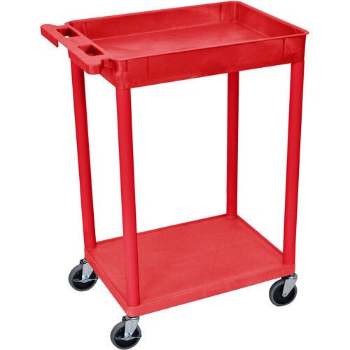 Luxor-RDSTC12RD 2 Shelf Tub Cart