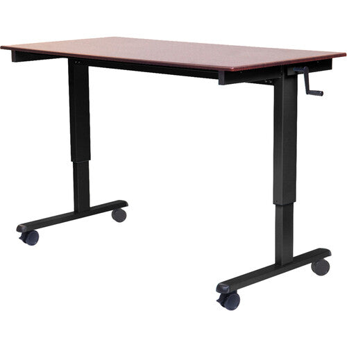 Luxor-STANDCF48-BK/DW 48" Adjustable Standing Desk (Black Frame/Dark Walnut Top)