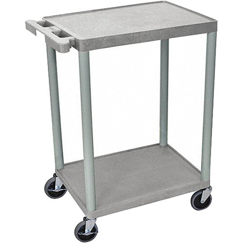 Luxor-STC22-G Utility Cart 2 Shelf 24x18" (Gray)