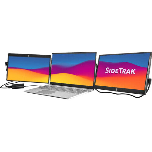 Luxor-STTL14BL-TRI-HB 14" Triple Monitor with Hub