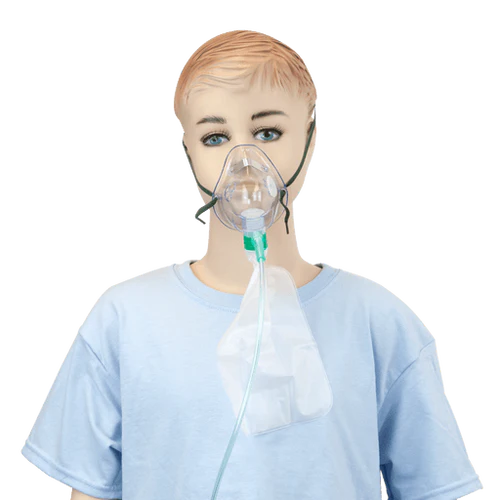 Dynarex Non-Rebreather Elongated Mask w/ Safety Vent w/ 7' (2.1 m) t