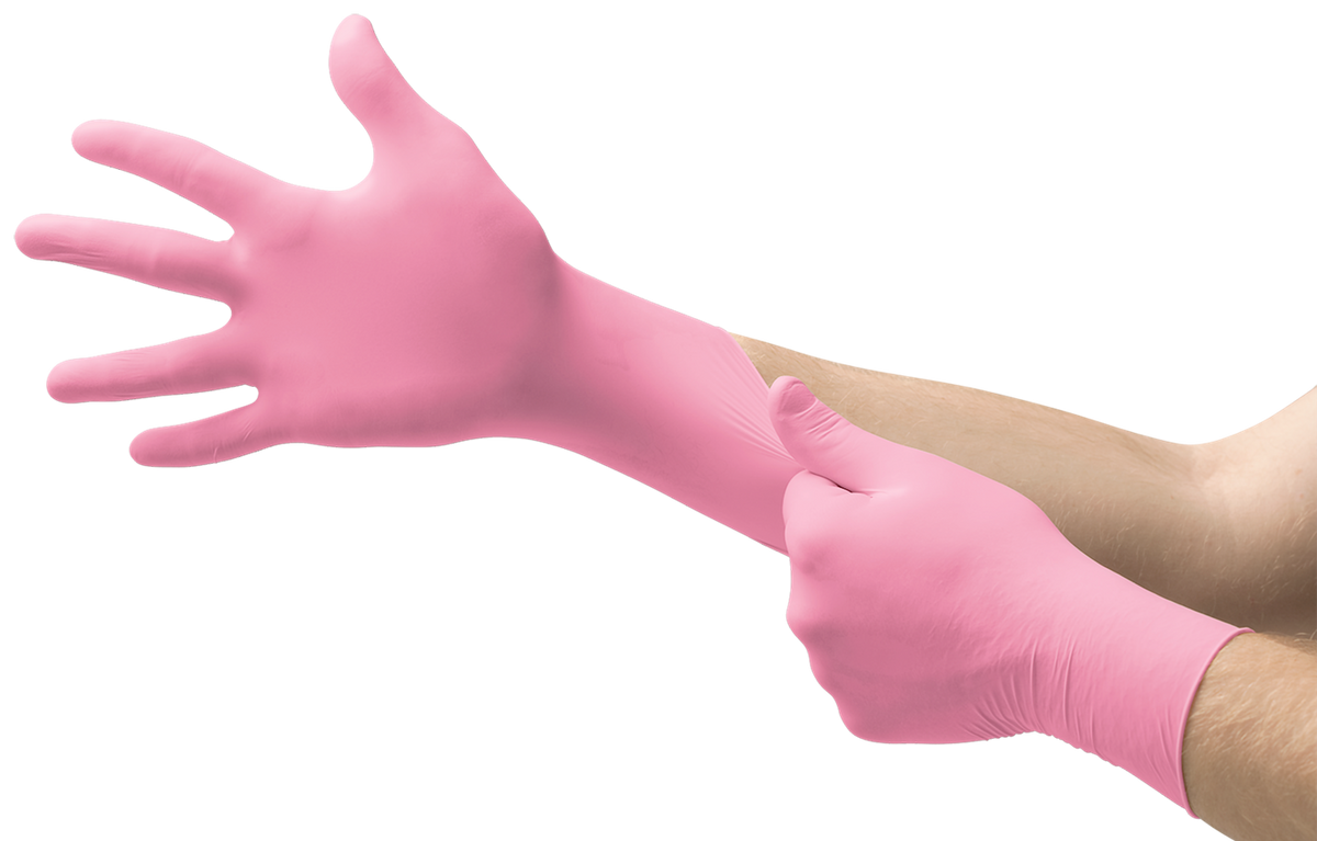 Ansell Micro-Touch® Nitrafree Examination Gloves Pink