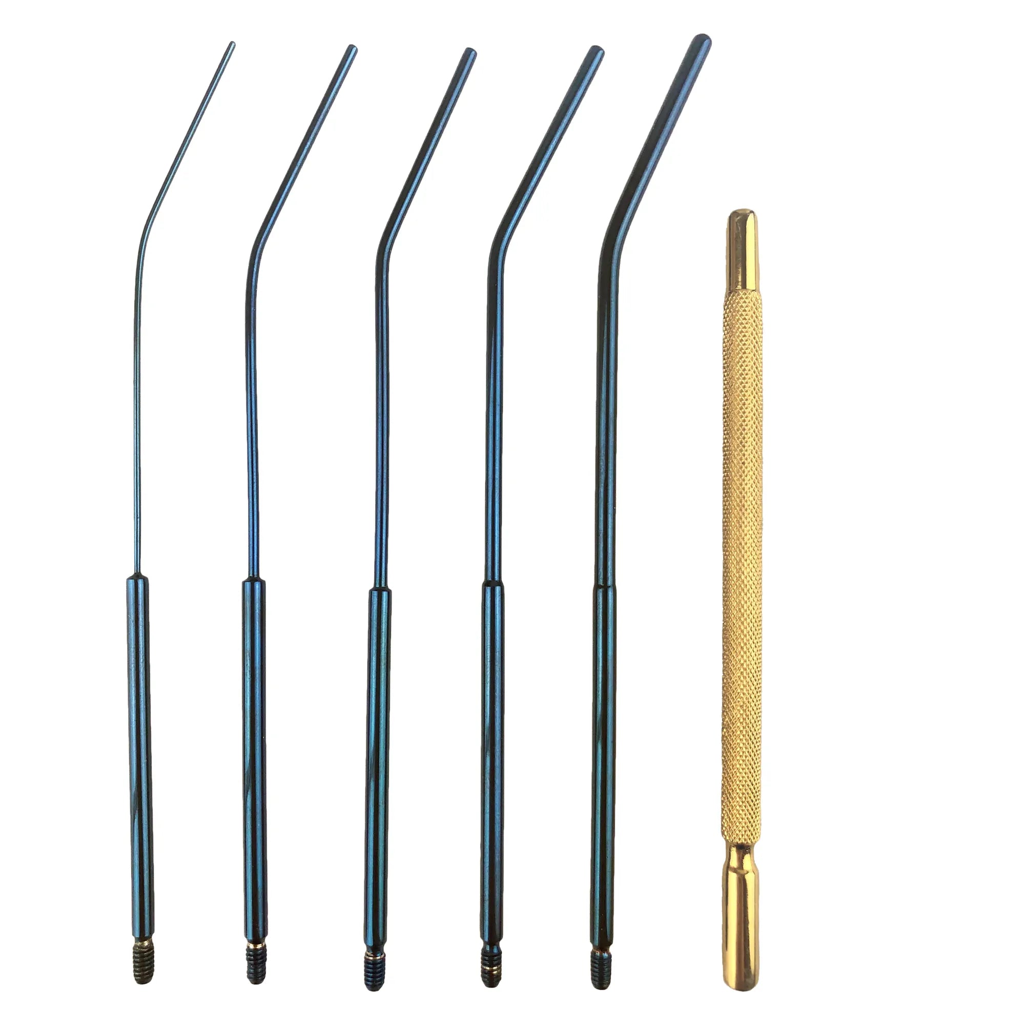 MedGyn-030779BT Mini Dilator 6 Piece Set Blue Titanium