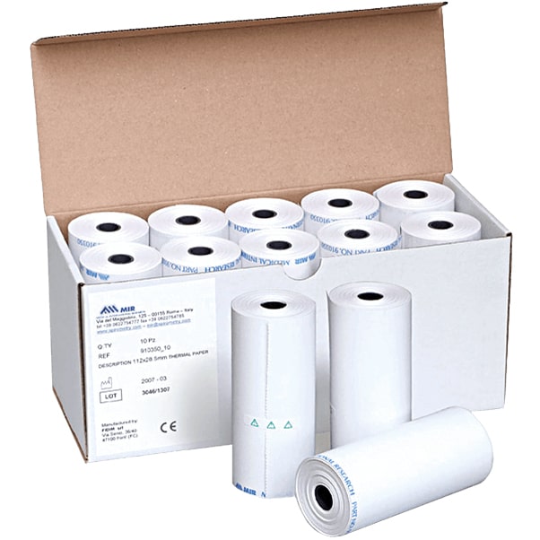 MIR-910350 Rollo de papel (impresora térmica estándar). Caja de 10