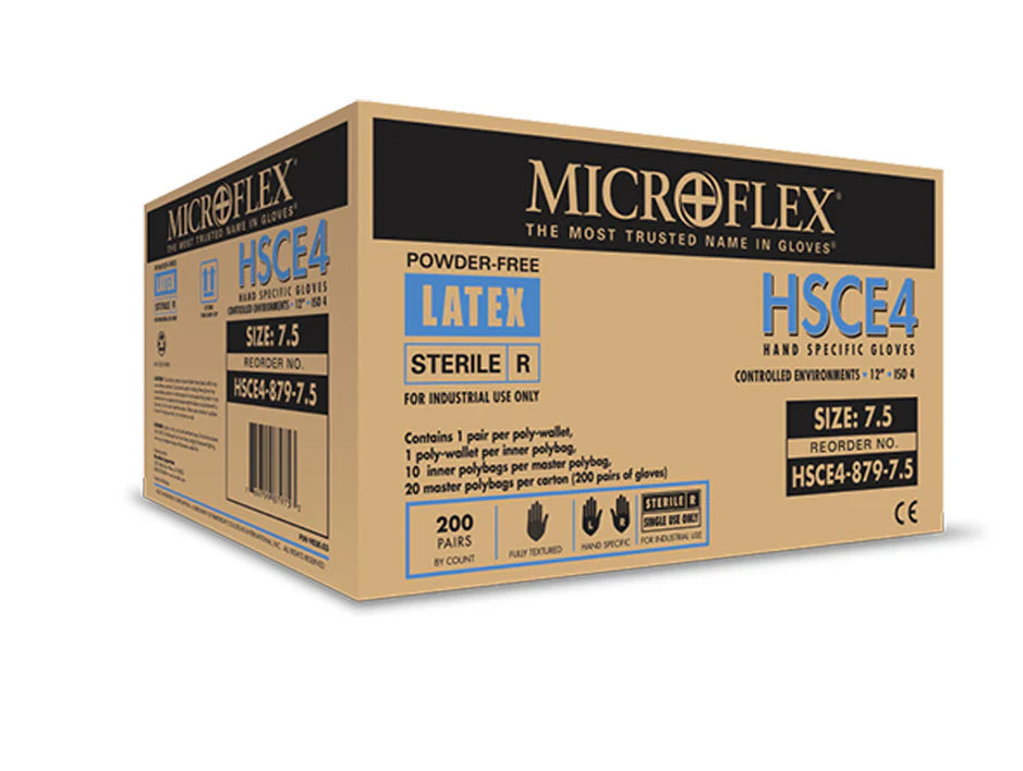 Ansell Microflex Latex Cleanroom Gloves Series HSCE4-879