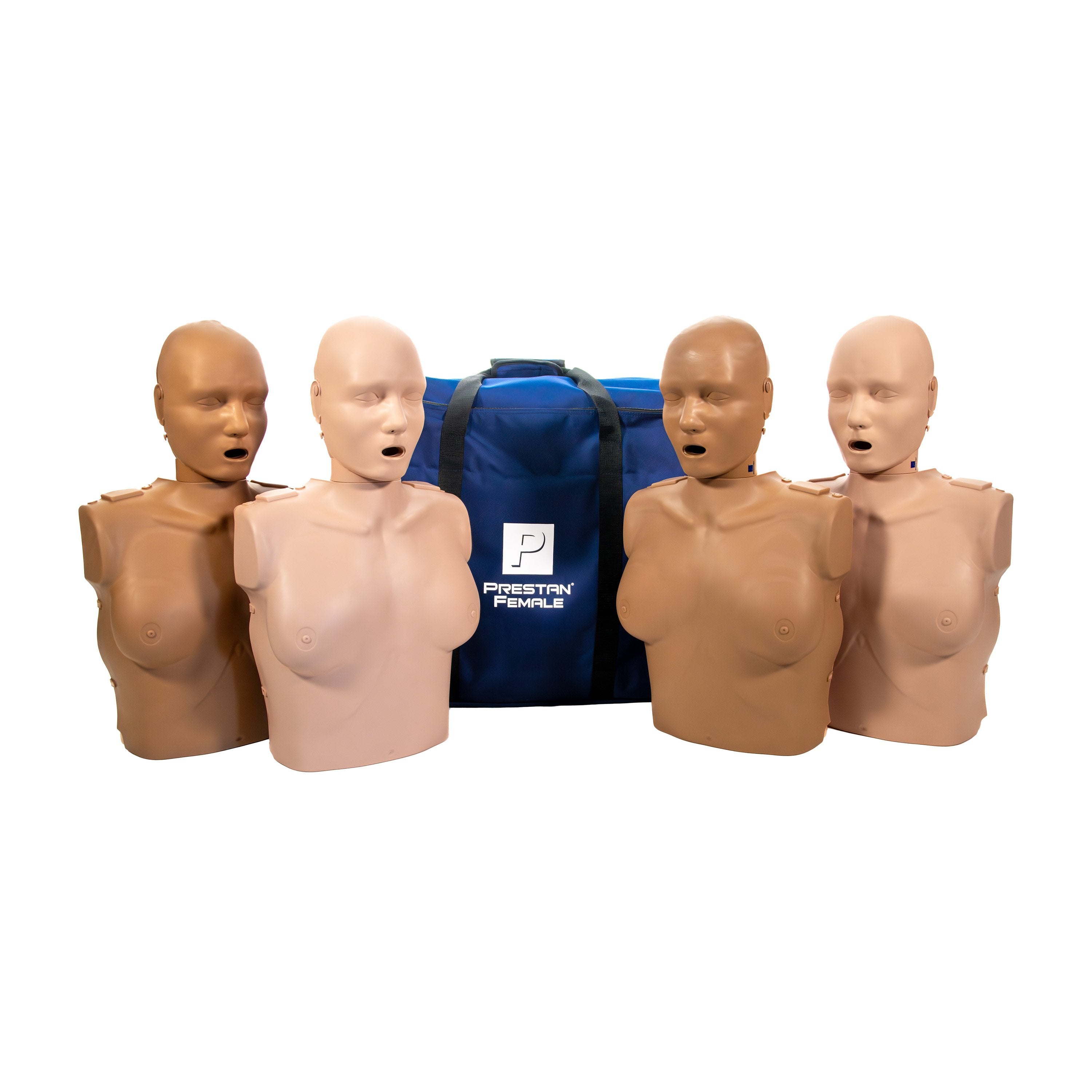 PRESTAN-PP-AFM-400M-MSDS Professional Female Manikin Diversity Kit with CPR Feedback, 4-Pack - 2 Dark and 2 Medium Skin Tone (Pack of 4)