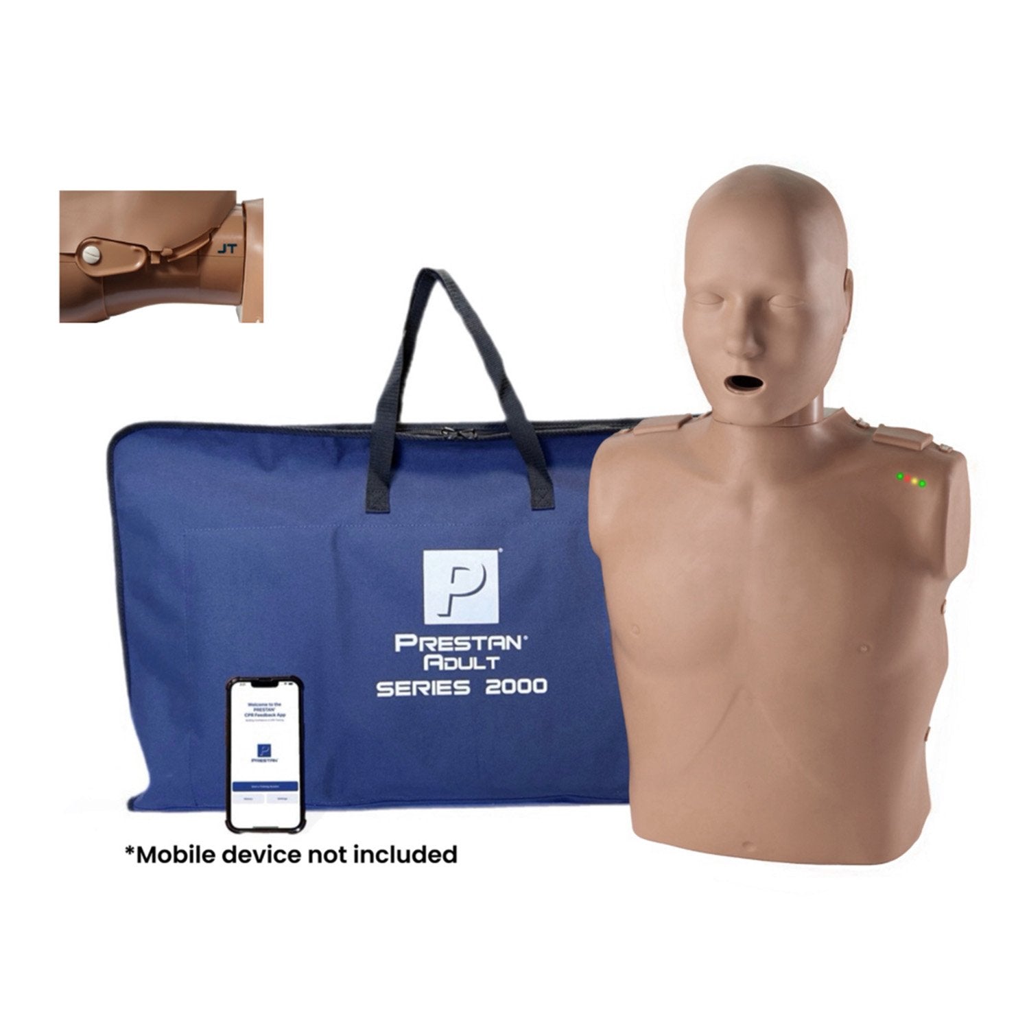 PRESTAN Professional Adult Series 2000 Jaw Thrust Manikin with Advanced CPR Feedback, Single Unit