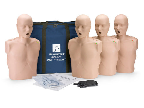 PRESTAN Professional Adult Jaw Thrust CPR-AED Training Manikins 4-Pack