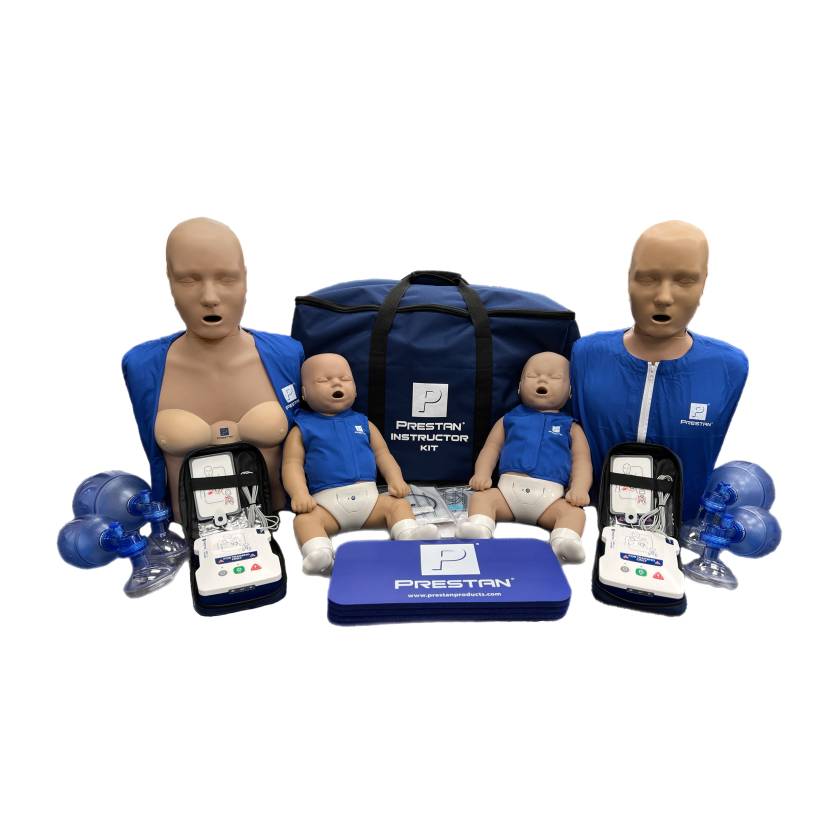 PRESTAN Professional Instructor Kit with CPR Feedback, 4-Pack, Dark Skin Tone (Pack of 4)