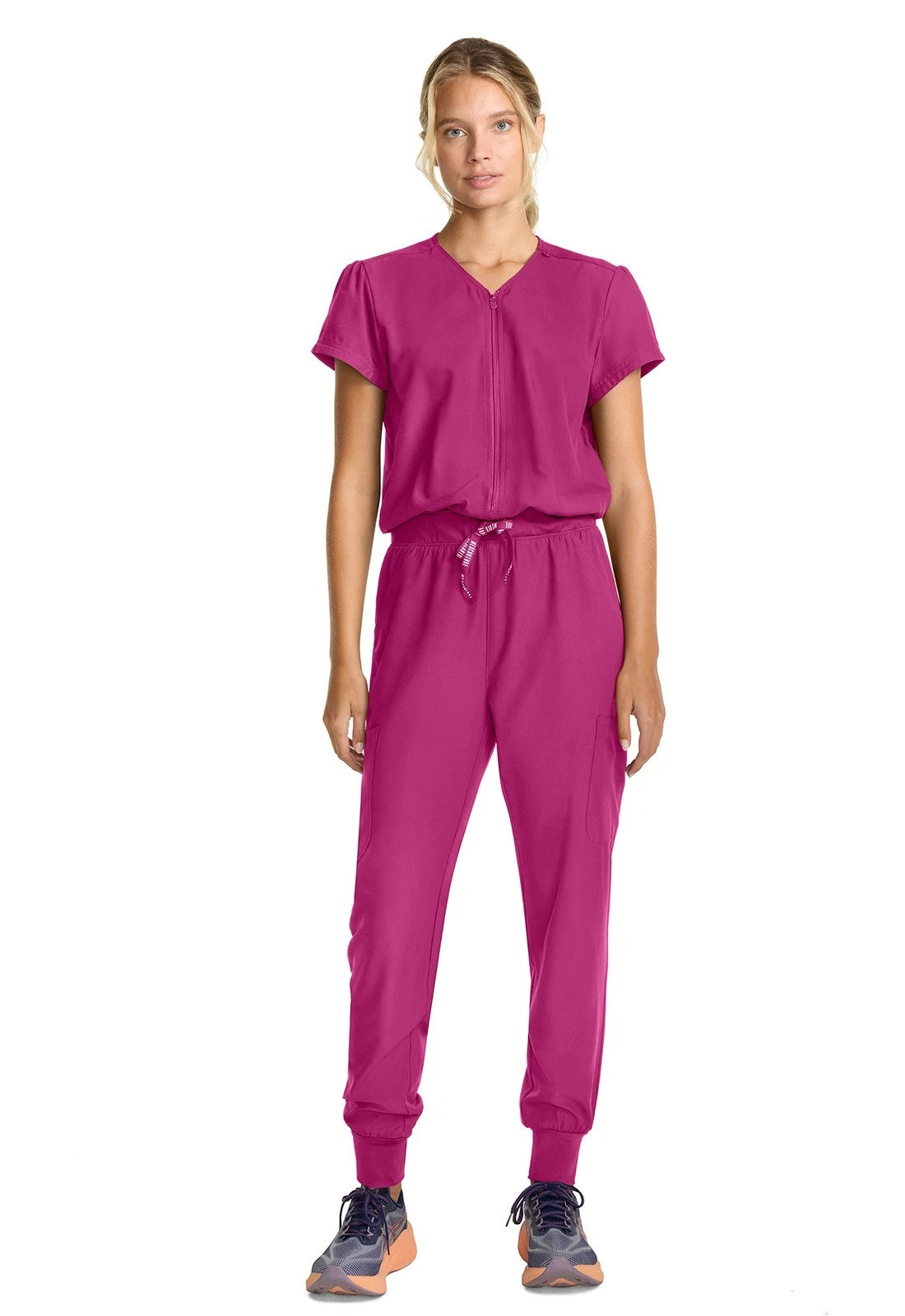 Med Couture Insight Women's Zip Front Jumpsuit