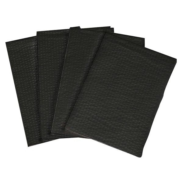 TIDI Products-917458 Towels, Black, 2-Ply Tissue/Poly Waffle, 13inx18in, 500/cs