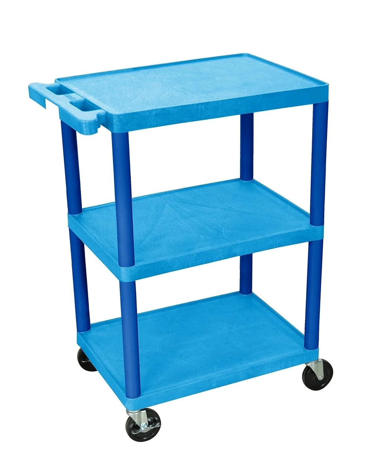 Luxor-BUSTC222BU Flat Shelf Cart - Three Shelves