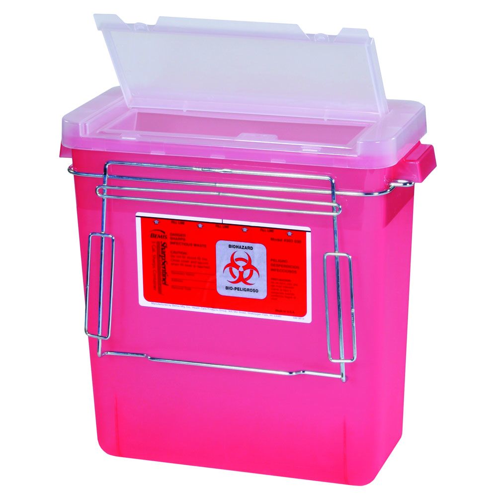 Harloff-MR-3GSHARPS Sharps Container, 3 Gallon with Mounting Bracket, MRI-Safe (1 EA)