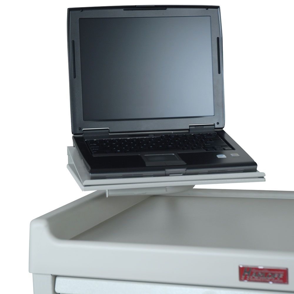Harloff-SHELF-LAPTOP Laptop Shelf - Aluminum, Adjustable Height, Full Swivel. Attaches to Rear of Cart. Replaces Part Number 680325 (1 EA)