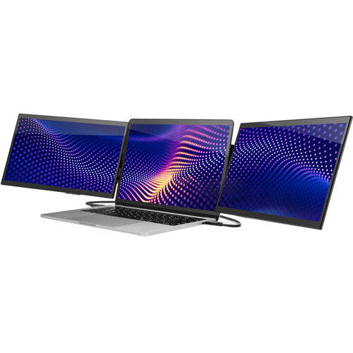 Luxor-STCSLP13BL SideTrak Swivel Pro HD Triple 13.3" Monitor
