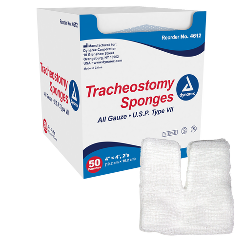 Dynarex-Tracheostomy Sponge, Sterile