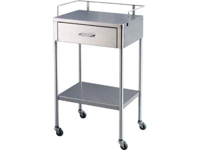 UMF MEDICAL-SS8153 Stainless Steel Utility table, 1 drawer, 1 shelf, 20"W x 35.25"H x 16"D