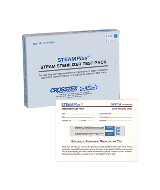 Crosstex-STP-025-STEAMPlus™ Sterilizer Test Pack 25/ Case