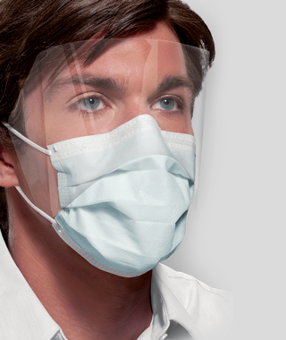 Crosstex Isofluid FogFree™ Earloop Mask w/ Shield