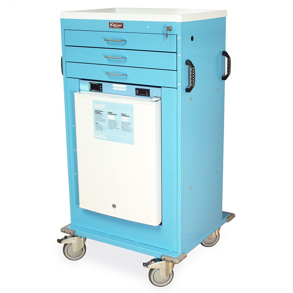 Harloff Premium Mobile Vaccine Refrigerator Cart