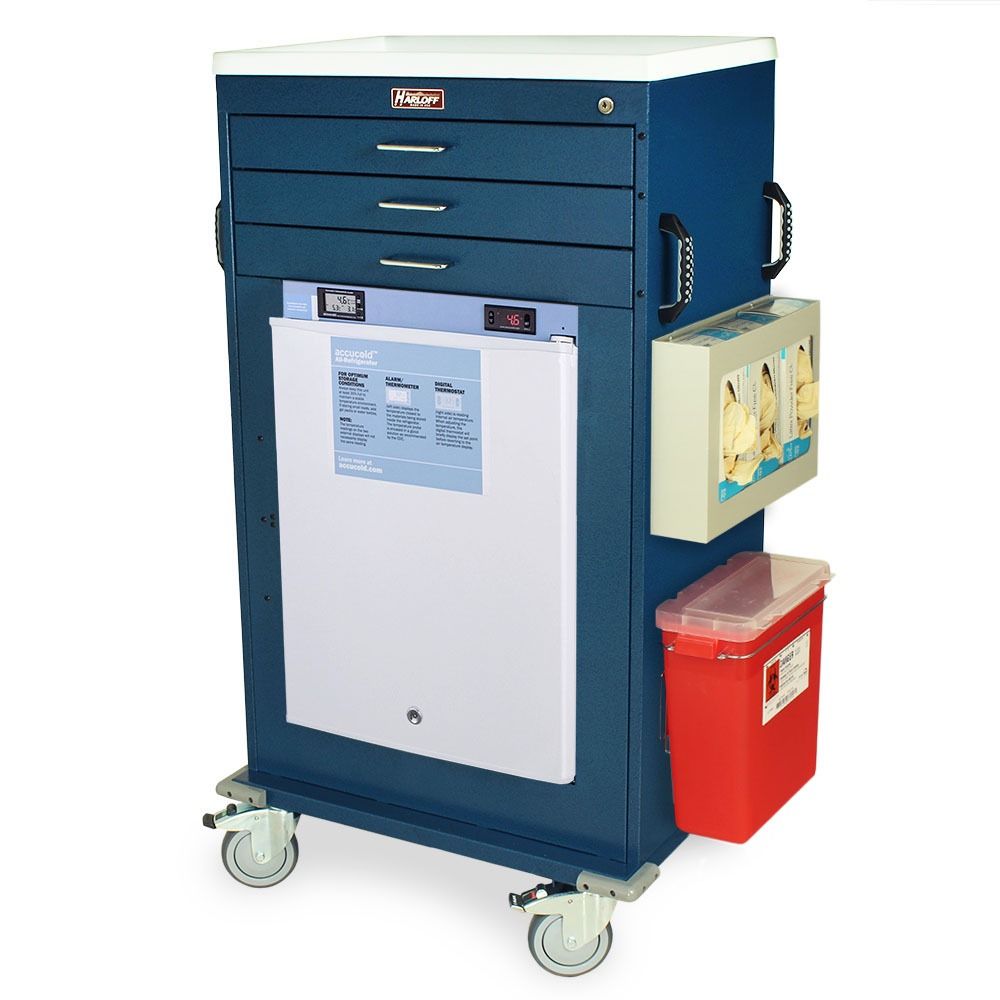 Harloff Premium Mobile Vaccine Refrigerator Cart