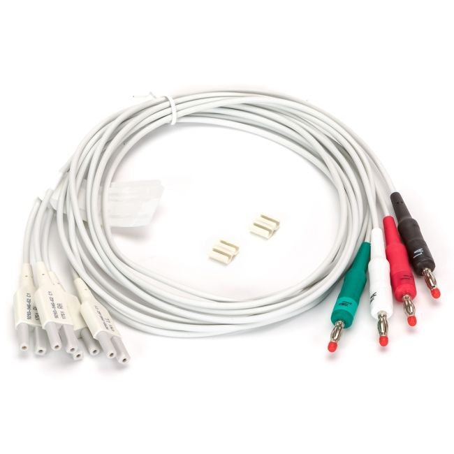 Welch Allyn/Hillrom-9293-046-62Replacement Lead Set, AHA, Limb Leads with Banana Plugs for WAM or AM12 Acquisition Module (Each)