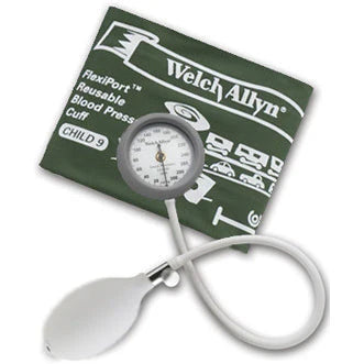 Welch Allyn/Hillrom-DS44-11CV DuraShock DS44 Integrated Aneroid Sphygmomanometer,Inflation Bulb, Valve, Cuff Size-11 Adult, Color Bumper Variety Pack (Red, Green, Blue, Purple), Zipper Case(Each)