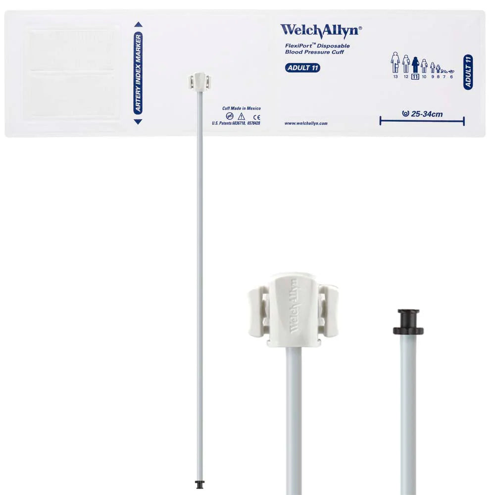 Welch Allyn FlexiPort Blood Pressure Cuff with One-Tube Tri-Purpose Connector (Box of 20))